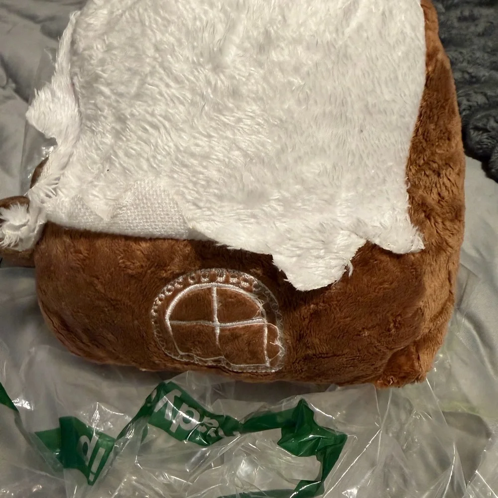 Brown Plush Gingerbread House Toy